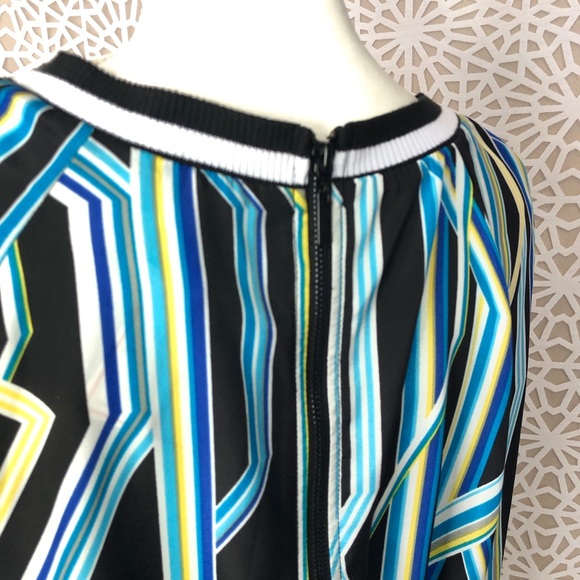 BISOU BISOU FLOWY TOP WITH KNITTED CUFFS/COLLAR - Picture 3 of 8